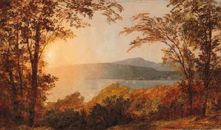Jasper Cropsey Sunset, Hudson River